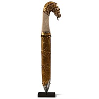 Achaemenid Akinakes with Horse-Head Hilt and Gold Chain