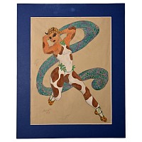 Female Acrobat Painting, Attributed to Leon Bakst (1866-1924)