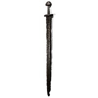 Viking Iron 'ULFBERH+T' Silver and Laten Inlaid Sword