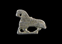 Viking Scandinavian Silver Openwork Horse Mount