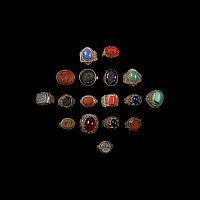 Tribal Silver-Coloured Metal Ring Collection