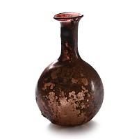 Roman Aubergine Glass Bottle