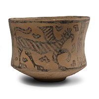 Indus Valley Painted Terracotta Vessel with Gryphons
