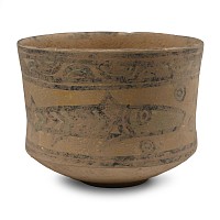 Indus Valley Painted Terracotta Vessel with Fish