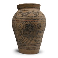 Indus Valley Painted Terracotta Vase with Zebu