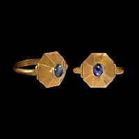 Medieval Gold Ring with Sapphire