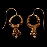Roman Heavy Gold Earring Pair