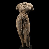 Chinese Wei Stone Statue Torso