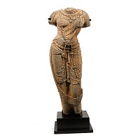 Chinese Wei Stone Statue Torso