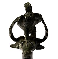 Roman Bronze Jupiter Dolichenus Eagle on the Head of a Stag