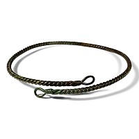 Viking Period Bronze Twisted Neck Torc with Looped Terminals