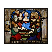 Stained Glass Panel with the Pentecost