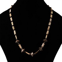 Elamite Silver and Stone Bead Necklace