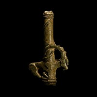 Parthian Bronze Macehead with Ibex