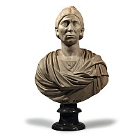 Lifesize Roman Marble Portrait Head of a Patrician Woman