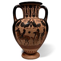 Corinthian Terracotta Amphora Attributed to the Phineus Painter
