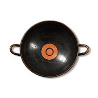 Greek Attic Terracotta Banded Kylix with Animal Frieze