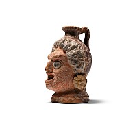 Greek Terracotta Head of an Actor Vase