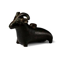 Western Asiatic Bronze Ram-Shaped Kohl Vessel
