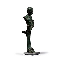 Greek Bronze Furniture Mount with Mime Actor
