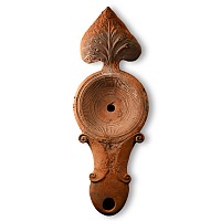 Roman Terracotta 'Favsti' Oil Lamp