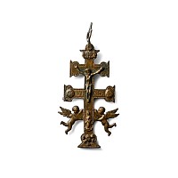 Caravaca de la Cruz Bronze Cross Pendant