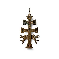 Caravaca de la Cruz Bronze Cross Pendant