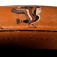 Greek Archaic Black-Figure Kylix with Inscriptions