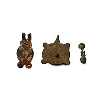 Medieval Knight's Bronze Horse Harness Pendant Group