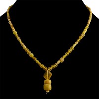 Roman Yellow Glass Bead Necklace String