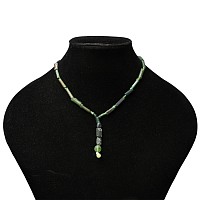 Roman Green Glass Bead Necklace String