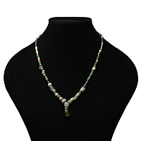 Roman Green Glass Bead Necklace String