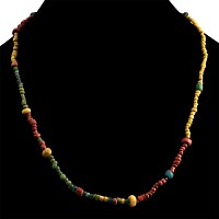 Roman Mixed Coloured Glass Bead Necklace String