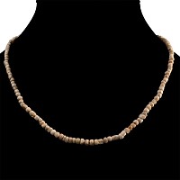 Western Asiatic White Stone Bead Necklace String