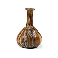 Roman Mould-Blown Marbled Glass Flask