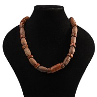 Ceramic and Stone Bead Necklace String