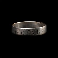 Post Medieval Silver 'LOVE' Posy Ring