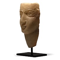 South Arabian Alabaster Head of a Woman