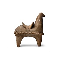 Western Asiatic Terracotta Animal with Saddle