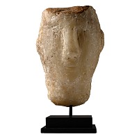 South Arabian Alabaster Head of a Woman