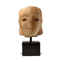 South Arabian Alabaster Head of a Female