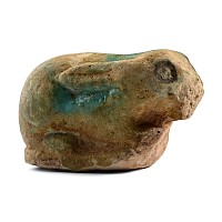 Egyptian Faience Hare Statuette