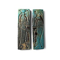 Egyptian Blue Faience Sons of Horus Plaques