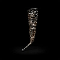 Greek Silver Rhyton with Mythological Scenes and Glass Inlays