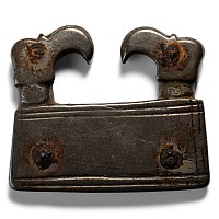 Gothic Bronze Buckle Plate Mount with Eagles