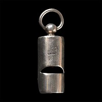 Georgian Silver Hawking Whistle with Crest