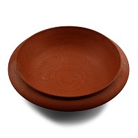 Roman Redware Bowl with Flaming Sun Design
