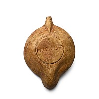 Roman Terracotta Oil Lamp with Amphora