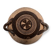 Greek Cypriot Two-Handled Terracotta Painted Bowl