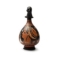 Greek Apulian Red-Figured Prochous with Lady of Fashion